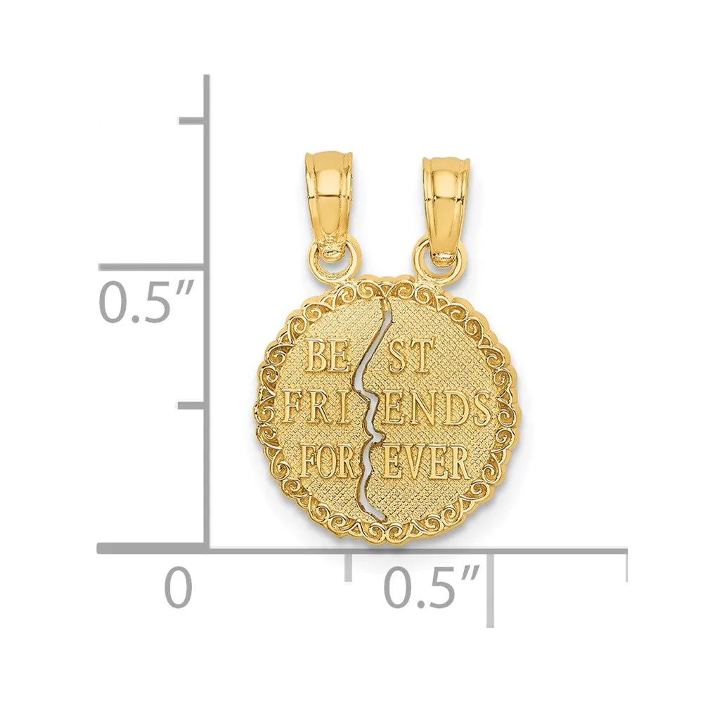 14K BEST FRIENDS FOREVER Break apart Charm