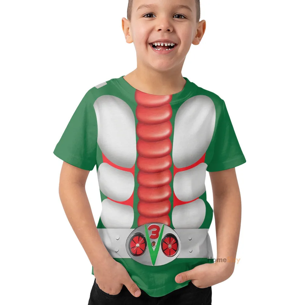 3D Kamen Rider V3 Kid Tshirt QT306000Hf