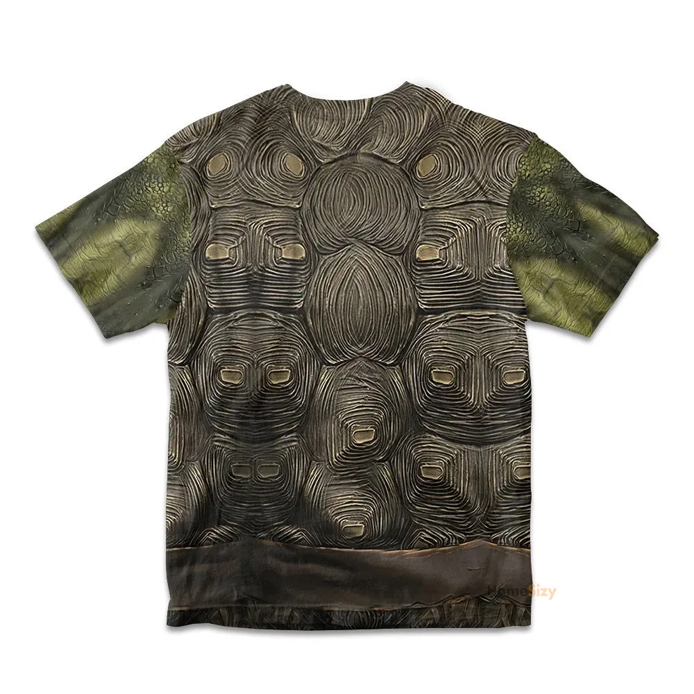 3D Michelangelo TMNT Mike Mikey Orange Custom Cosplay Costume Kid Tshirt QT210047Hf