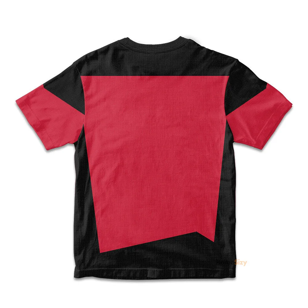3D Star Trek The Next Generation 1987 1994 Red Custom Kid Tshirt QT305896Hf