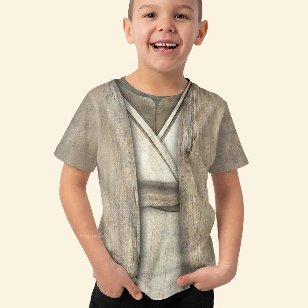 3D Star Wars Yoda Cosplay Costume - Kid Tshirt QT209398Hg