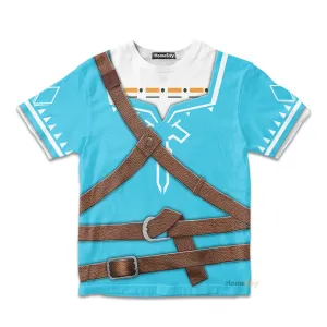 3D The Legend Of Zelda Link BOTW Cosplay Custom Cosplay Costume Kid Tshirt QT206189Hf