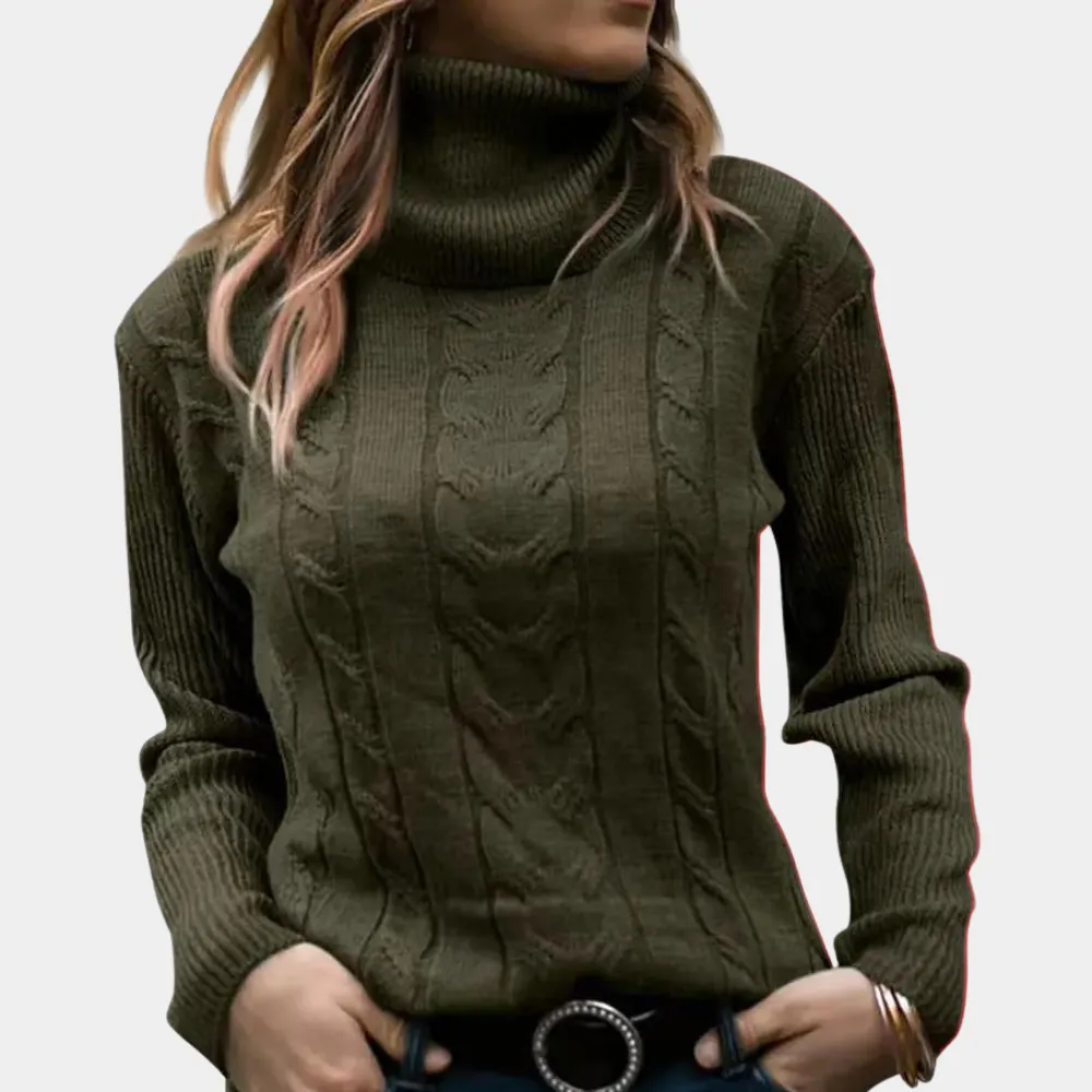 Addison - Cable-Knit Turtleneck Sweater