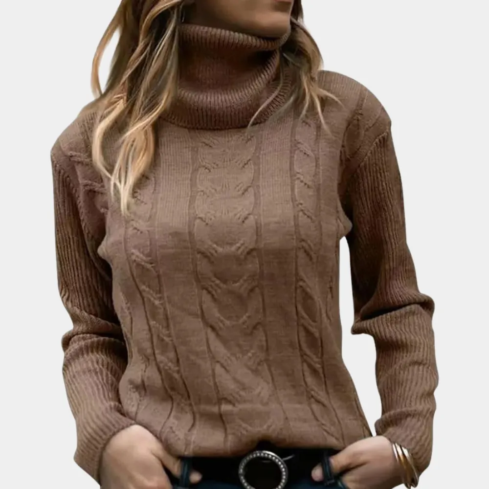 Addison - Cable-Knit Turtleneck Sweater