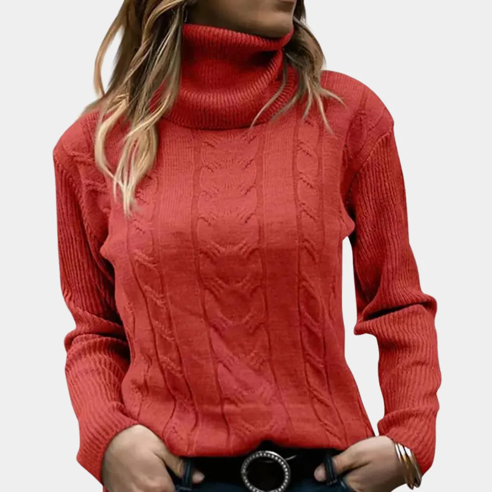 Addison - Cable-Knit Turtleneck Sweater