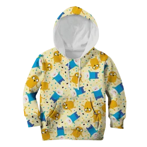 Adventure Time Finn And Jake Custom Cosplay Kid Hoodie