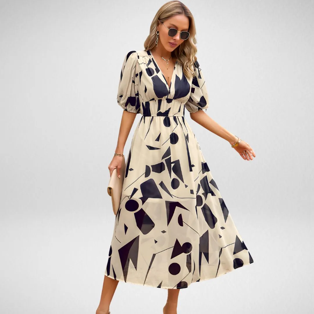 Alina Charming V-Neck Dress