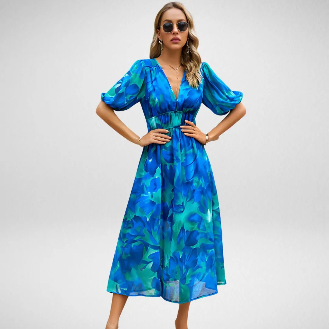 Alina Charming V-Neck Dress