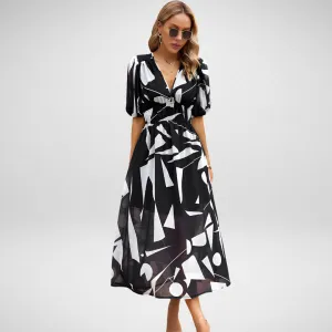 Alina Charming V-Neck Dress