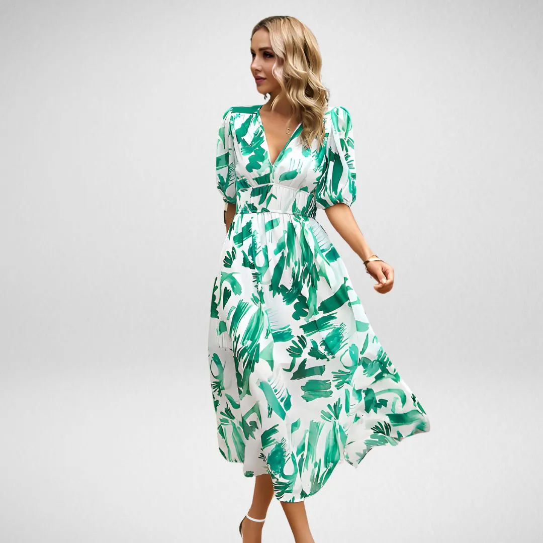 Alina Charming V-Neck Dress