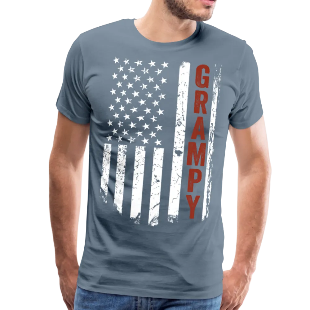 American Flag Grampy Men's Premium T-Shirt (CK1919)
