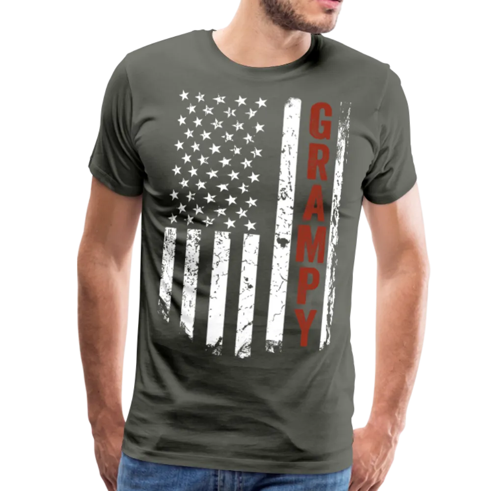 American Flag Grampy Men's Premium T-Shirt (CK1919)