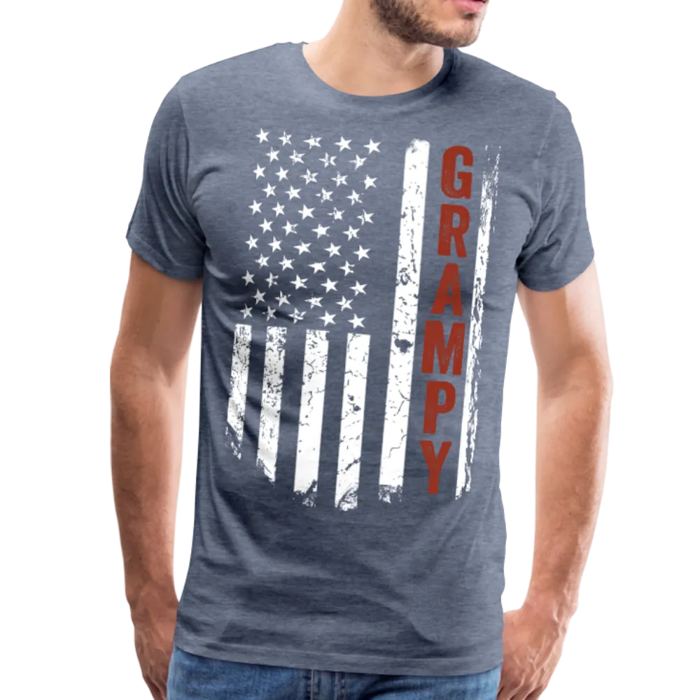 American Flag Grampy Men's Premium T-Shirt (CK1919)