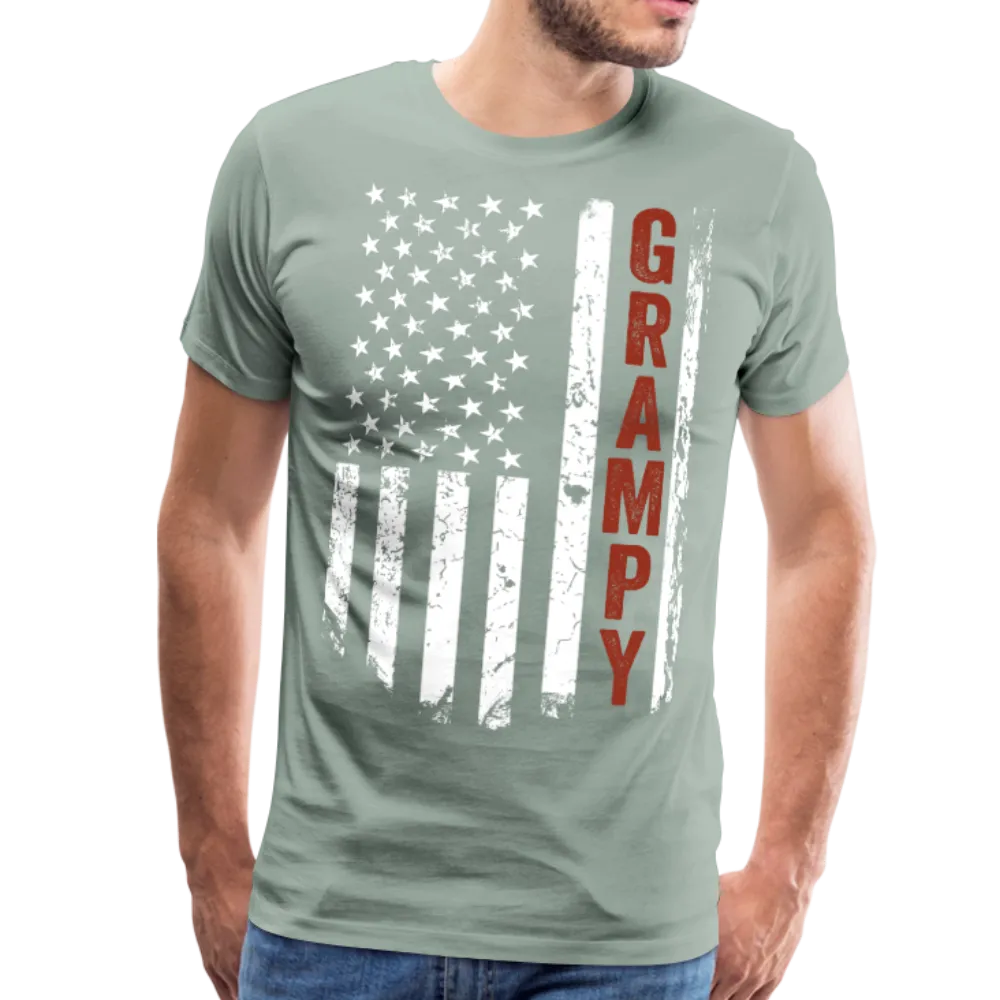 American Flag Grampy Men's Premium T-Shirt (CK1919)