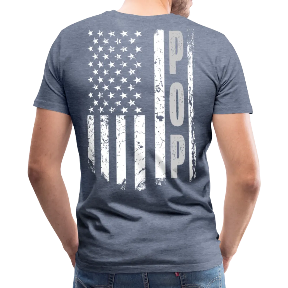 American Flag Pop Men's Premium T-Shirt (CK1917)