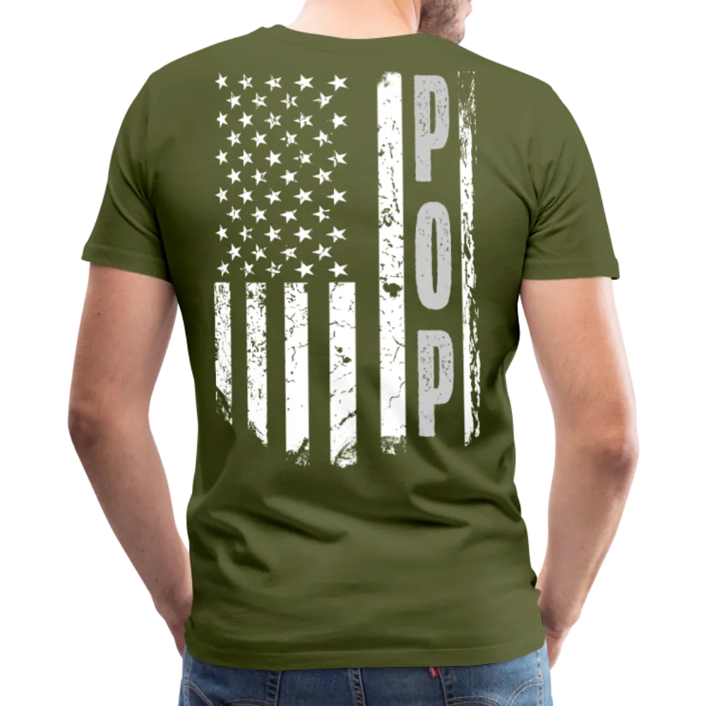 American Flag Pop Men's Premium T-Shirt (CK1917)