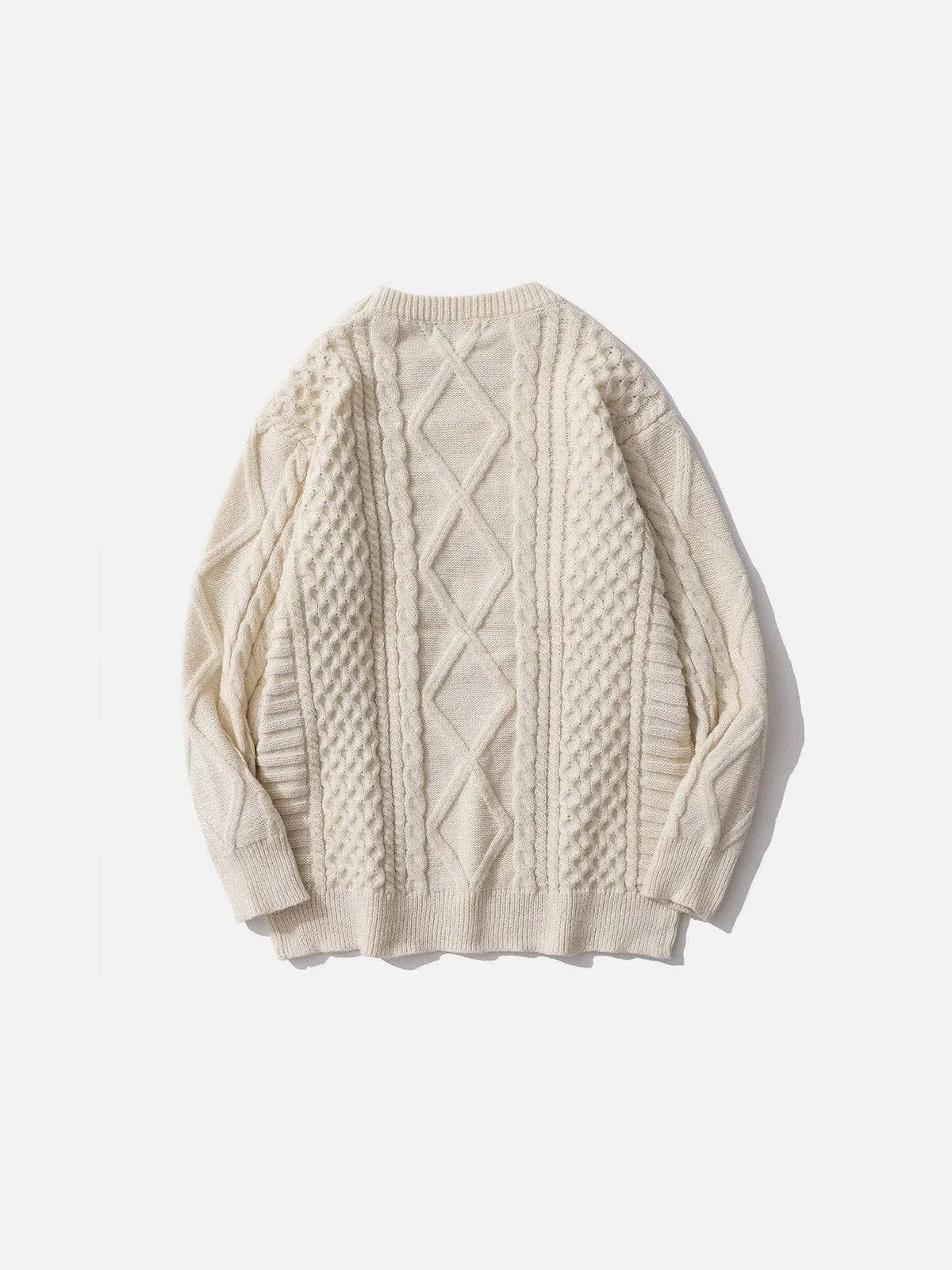 Analeigh™ | Retro Style Textured Knit Sweater