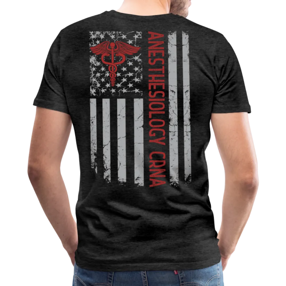 Anesthesiology CRNA American Flag Men's Premium T-Shirt