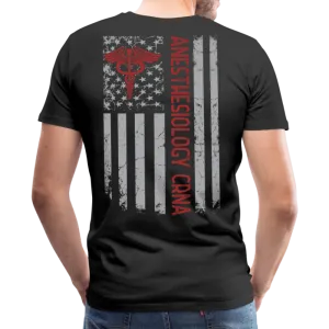 Anesthesiology CRNA American Flag Men's Premium T-Shirt