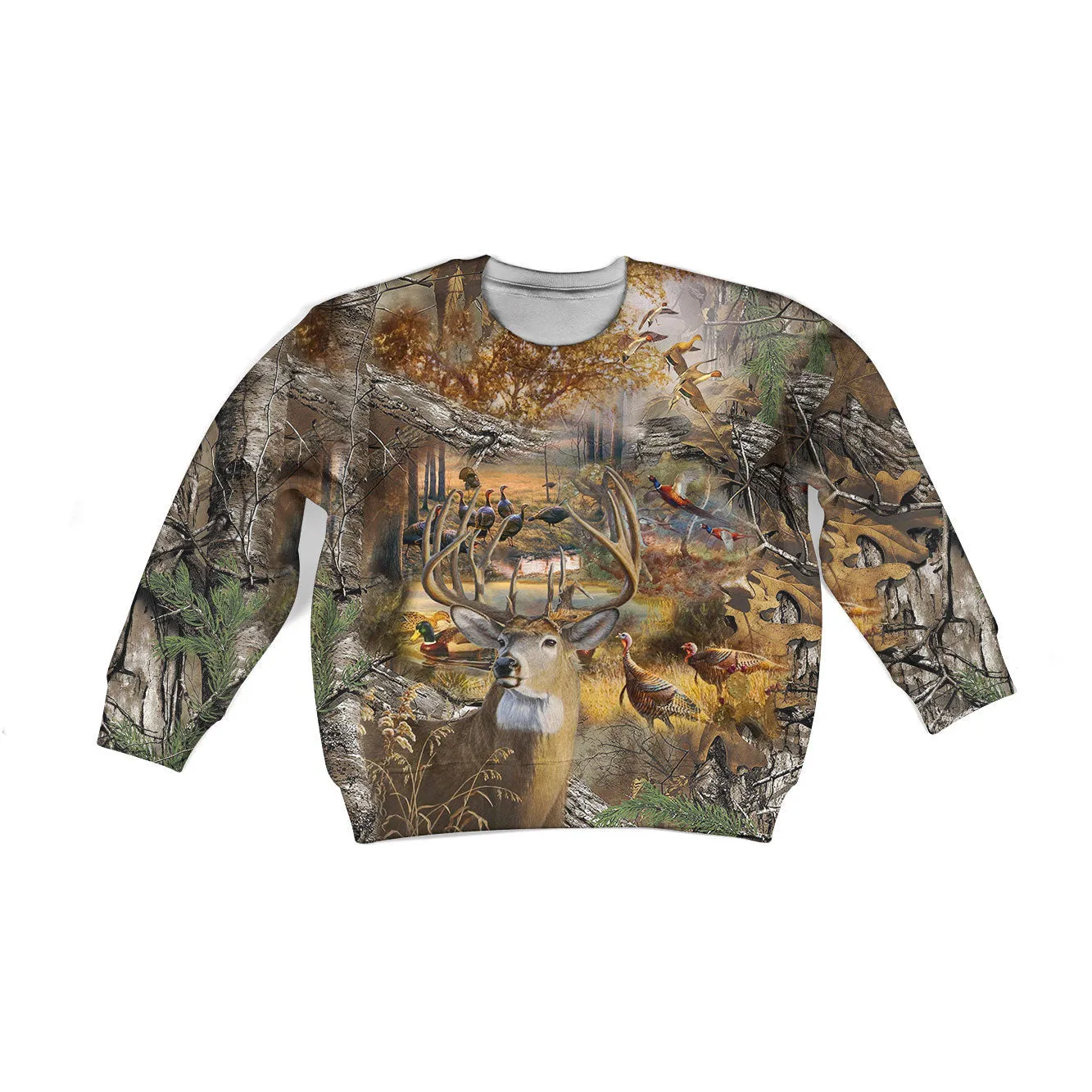 Animals In The Forest - 3D Kid Hoodie QT309654
