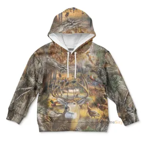 Animals In The Forest - 3D Kid Hoodie QT309654