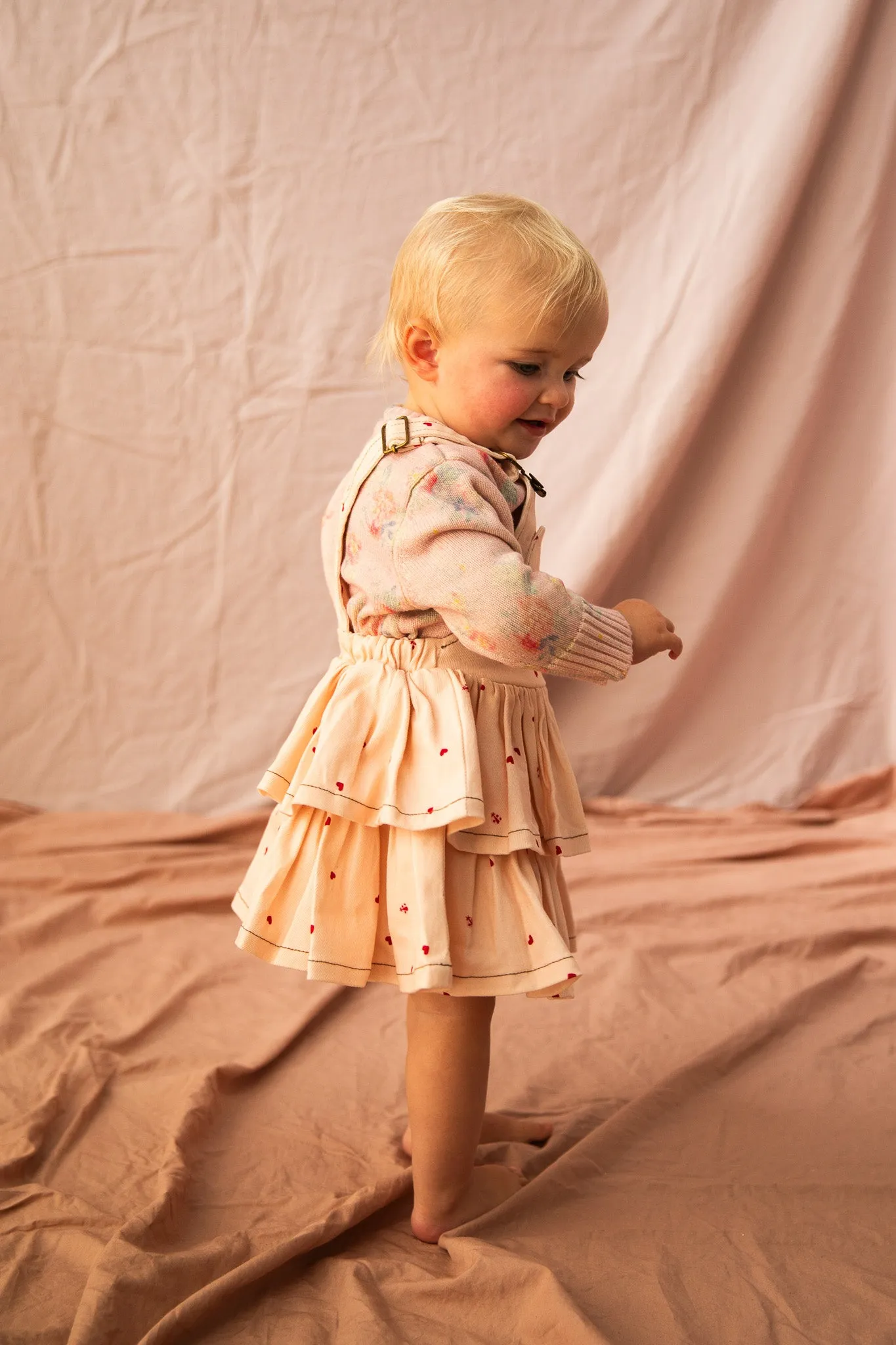 Annabelle Pinny baby-Piggy Pink Love Bug