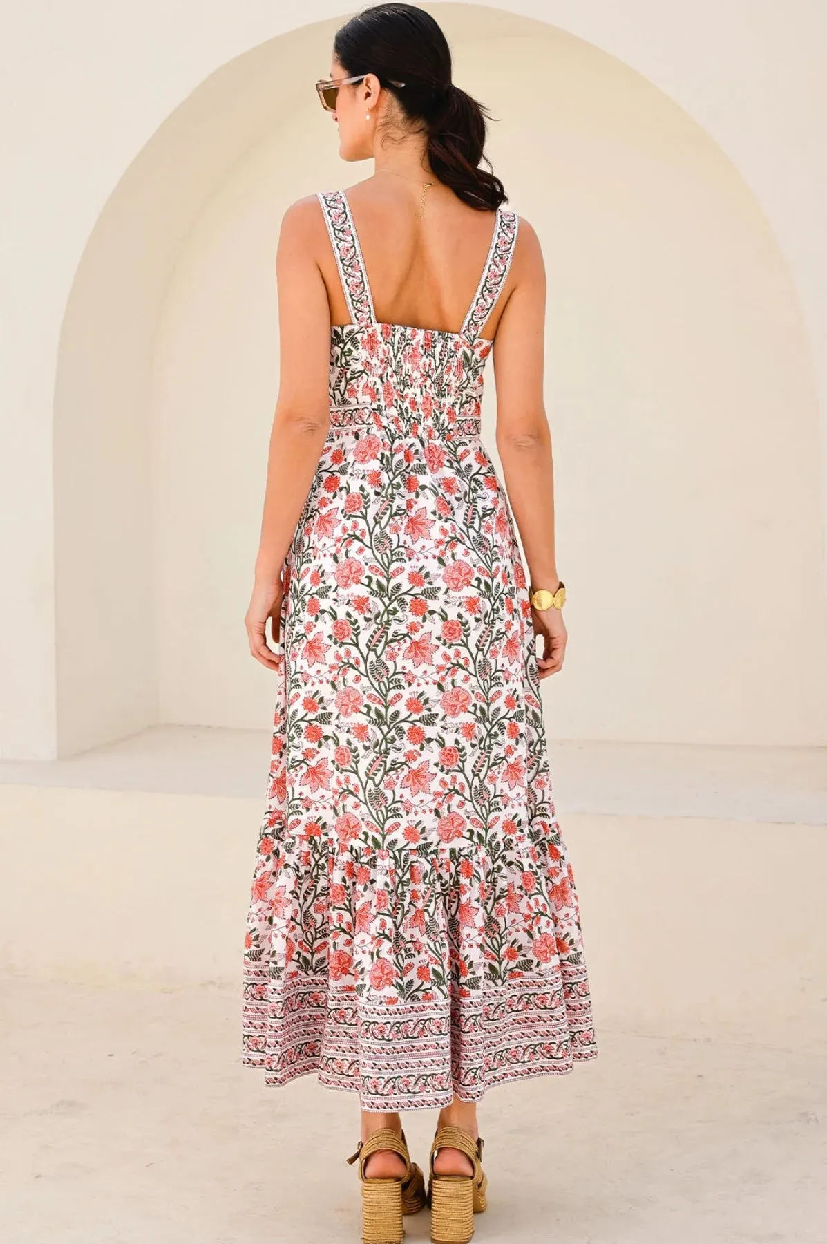 Aspiga Aurelia Organic Cotton Floral Print Sun Dress