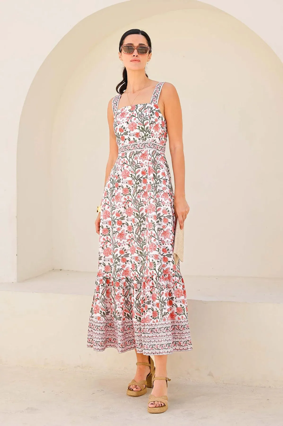 Aspiga Aurelia Organic Cotton Floral Print Sun Dress