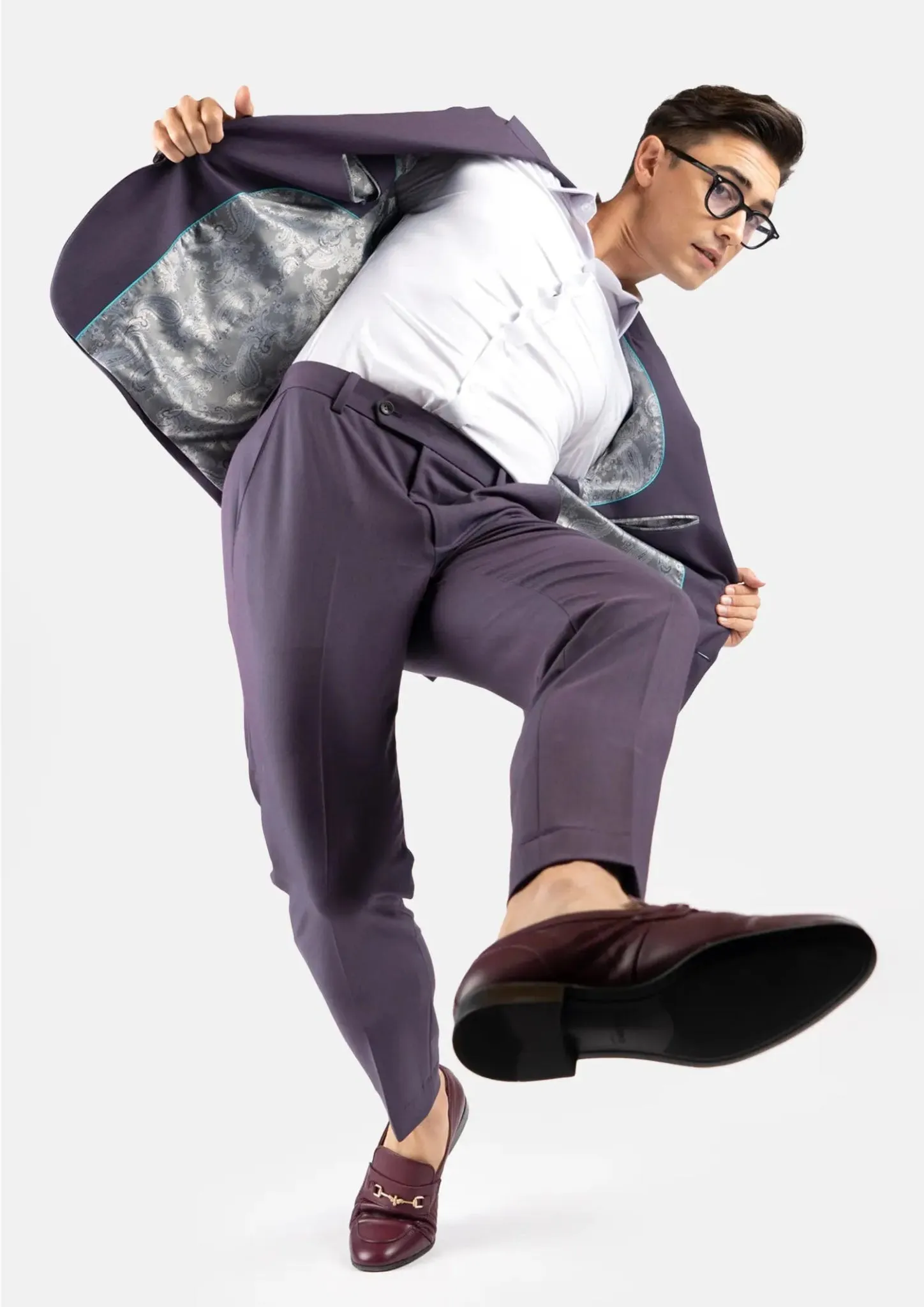 Astor Eminence Purple Stretch Suit