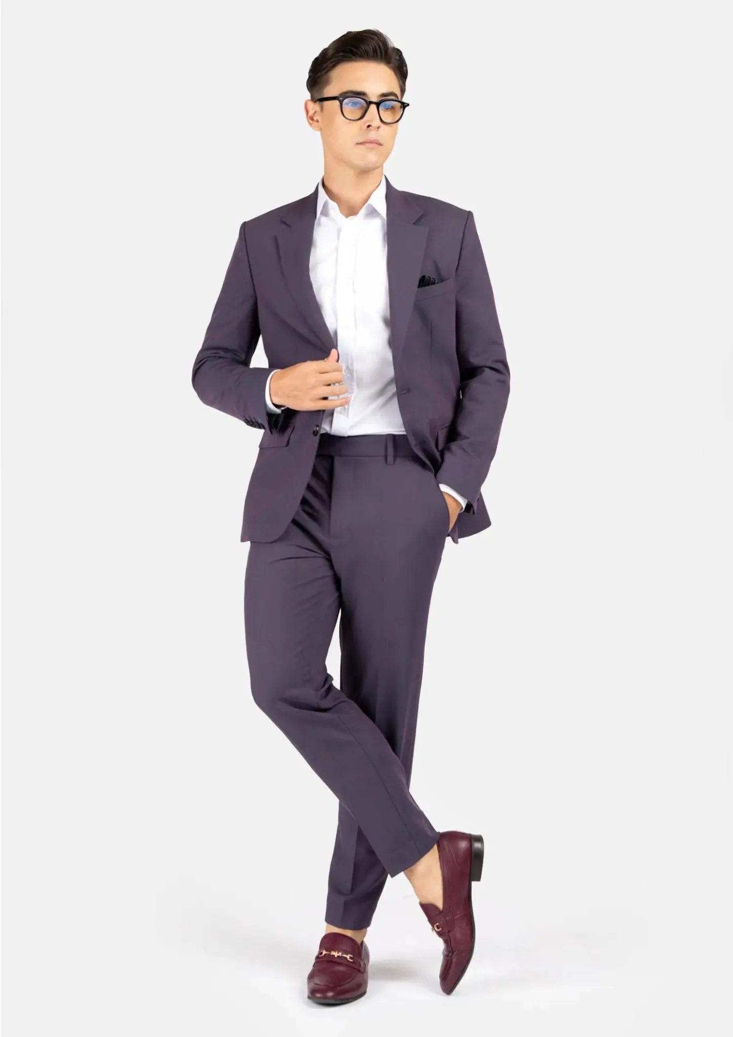 Astor Eminence Purple Stretch Suit