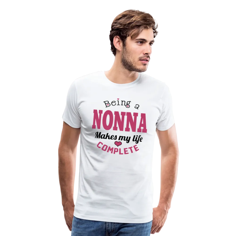 Being a Nonna Makes My Life Complete Men's Premium T-Shirt (CK1677)