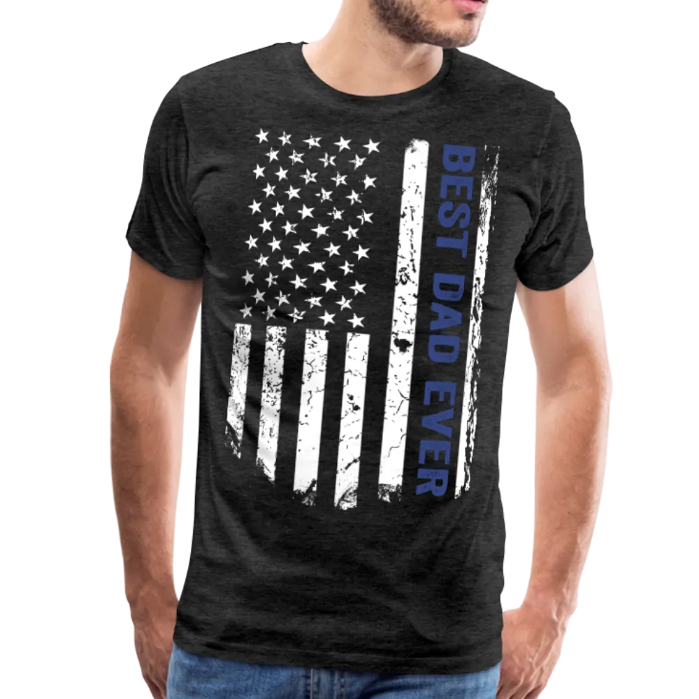 Best Dad Ever American Flag Men's Premium T-Shirt (CK1922)