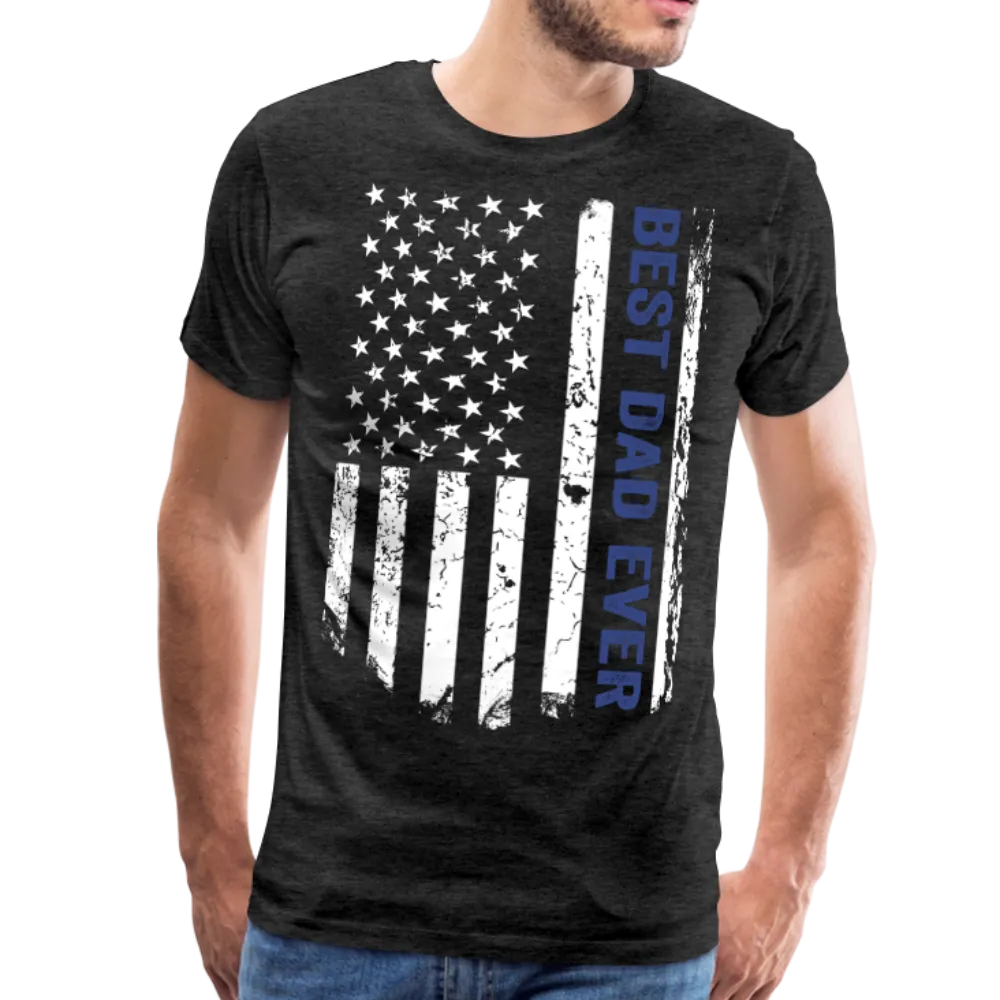 Best Dad Ever American Flag Men's Premium T-Shirt (CK1922)