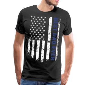 Best Dad Ever American Flag Men's Premium T-Shirt (CK1922)