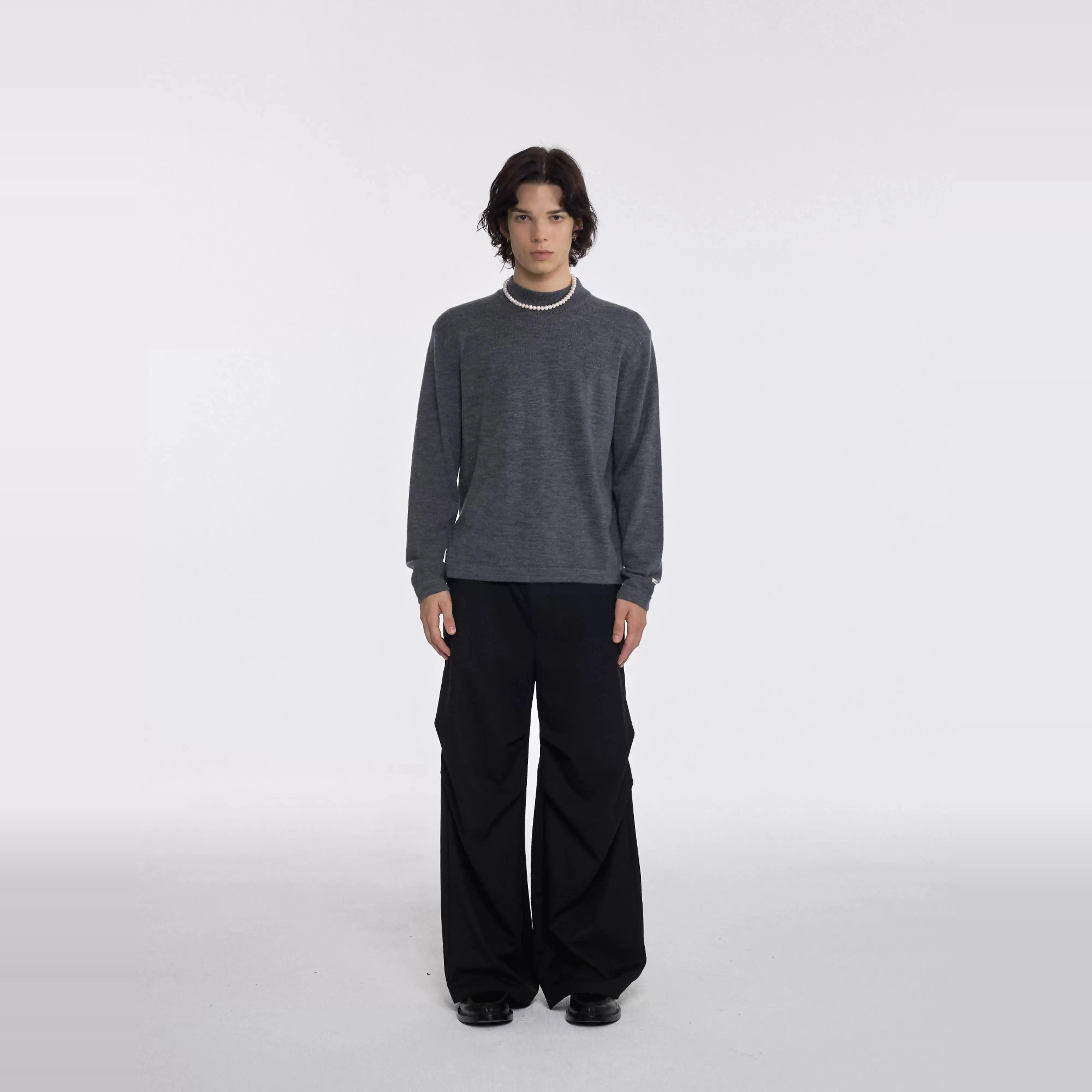 Black and Gray Wool Sweater