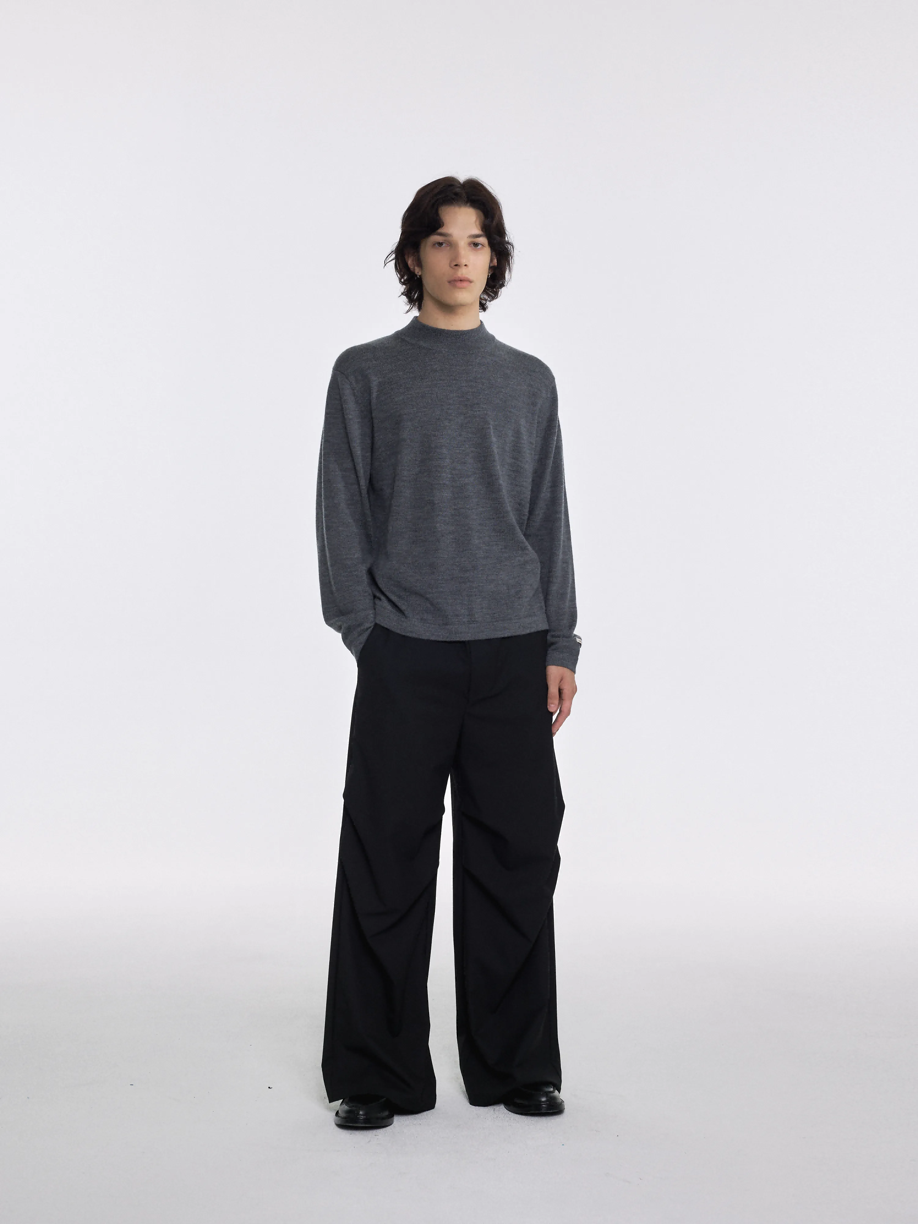 Black and Gray Wool Sweater