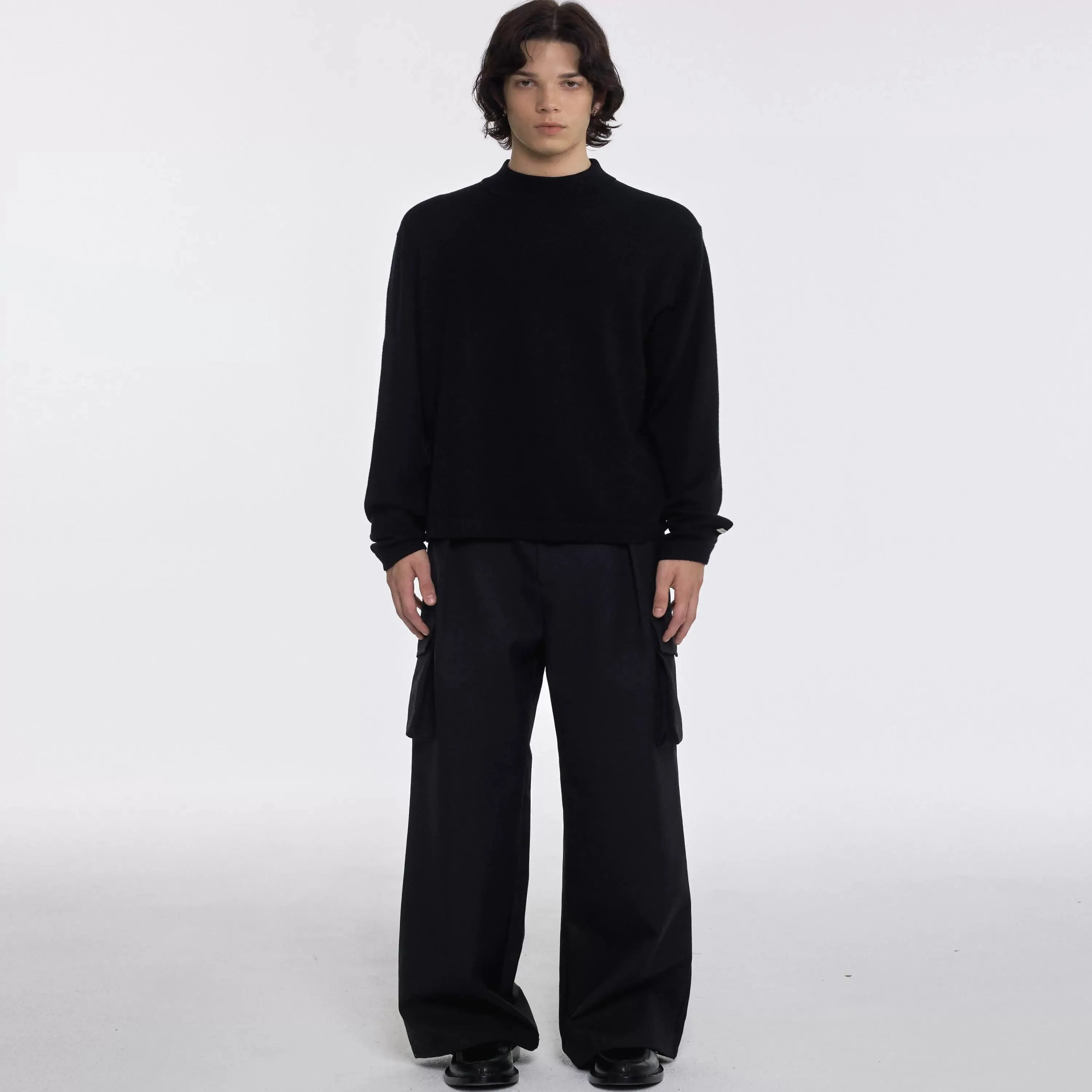 Black and Gray Wool Sweater