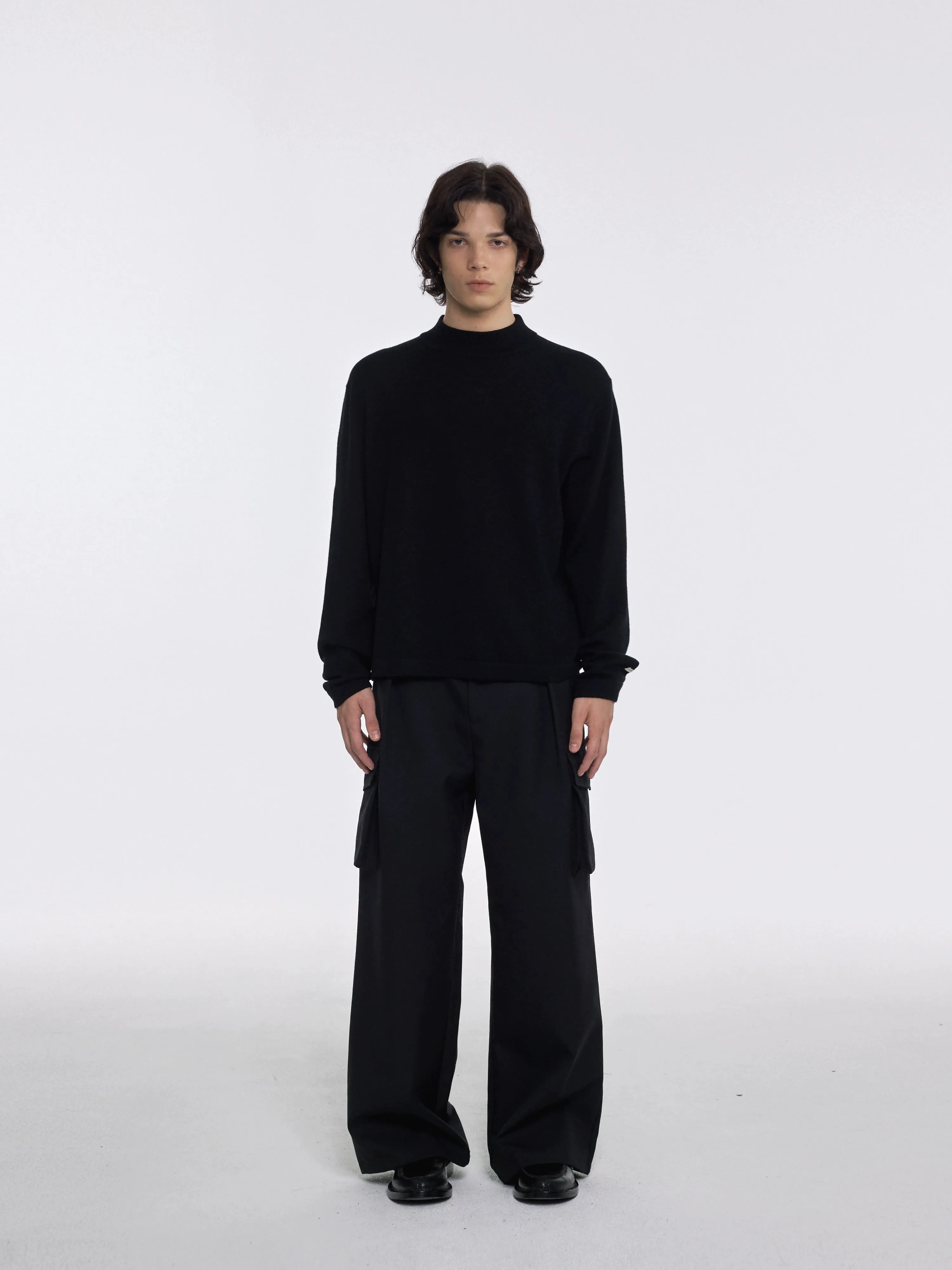 Black and Gray Wool Sweater