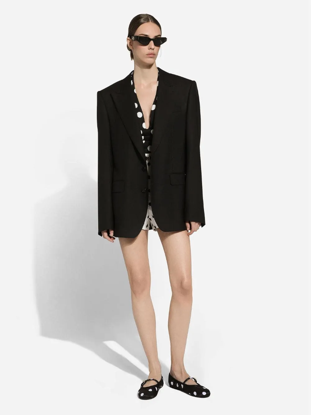 Black Single-Breasted Wool Jacket