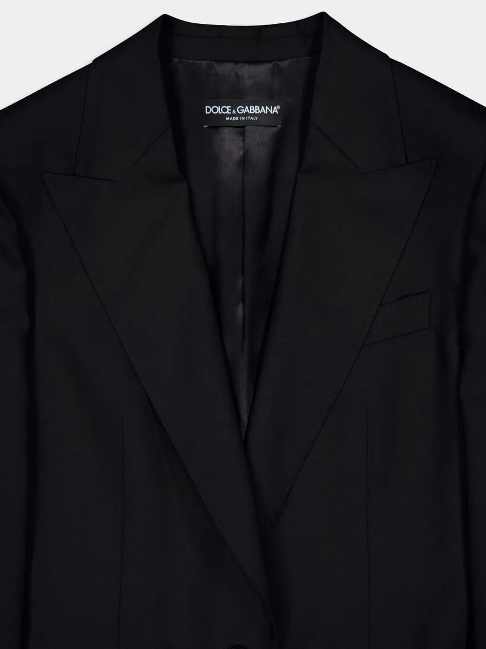 Black Single-Breasted Wool Jacket
