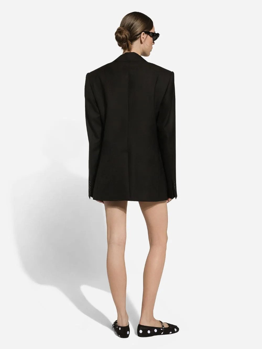 Black Single-Breasted Wool Jacket