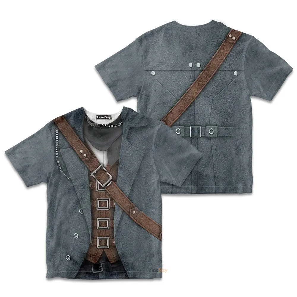 Bloodborne Hunter Custom Cosplay Costume Kid Tshirt QT210247Hf