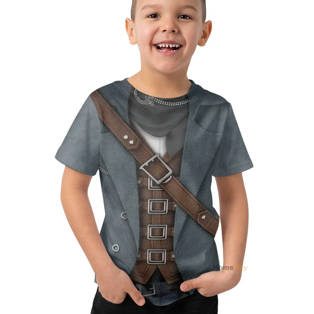 Bloodborne Hunter Custom Cosplay Costume Kid Tshirt QT210247Hf