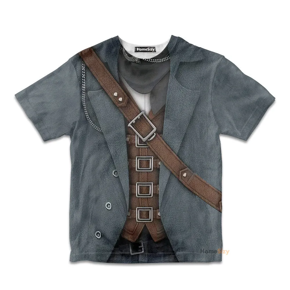 Bloodborne Hunter Custom Cosplay Costume Kid Tshirt QT210247Hf