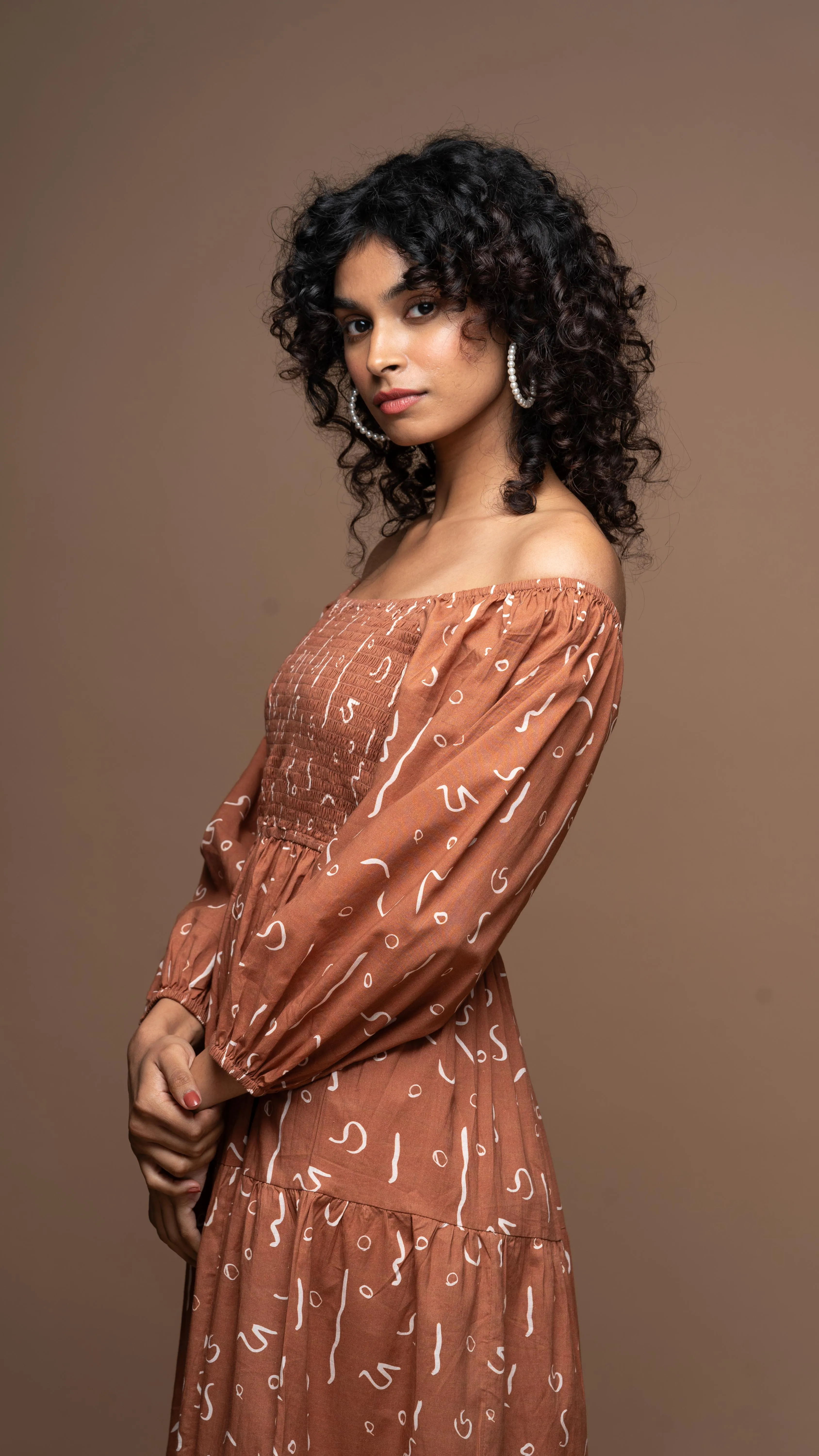 Boho Vibe Midi Dress in Drizzle on my parade Pattern