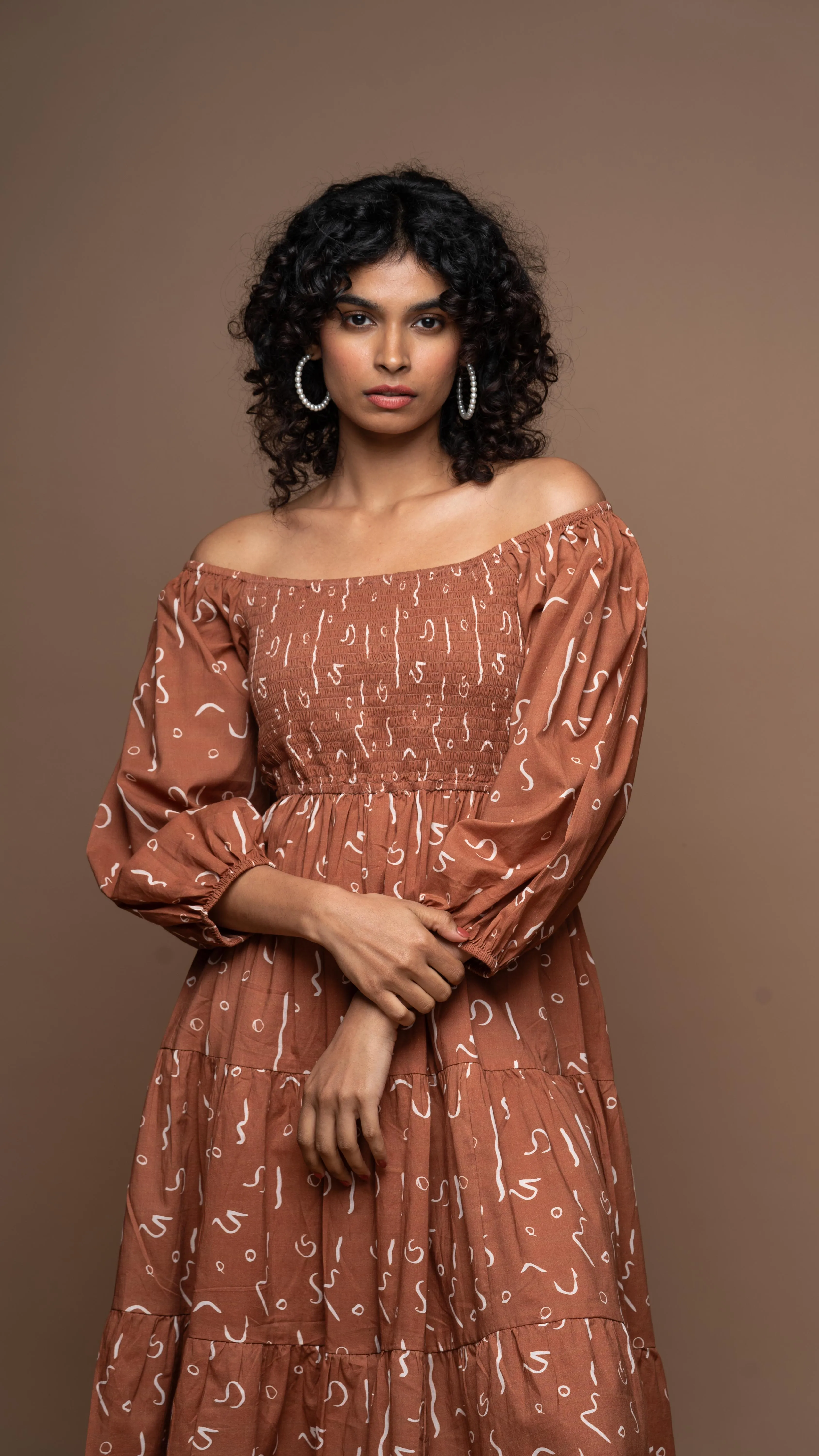 Boho Vibe Midi Dress in Drizzle on my parade Pattern