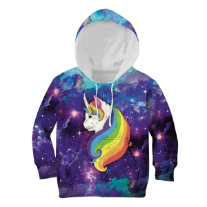 Cat Unicorn In Galaxy Custom Cosplay Kid Hoodie