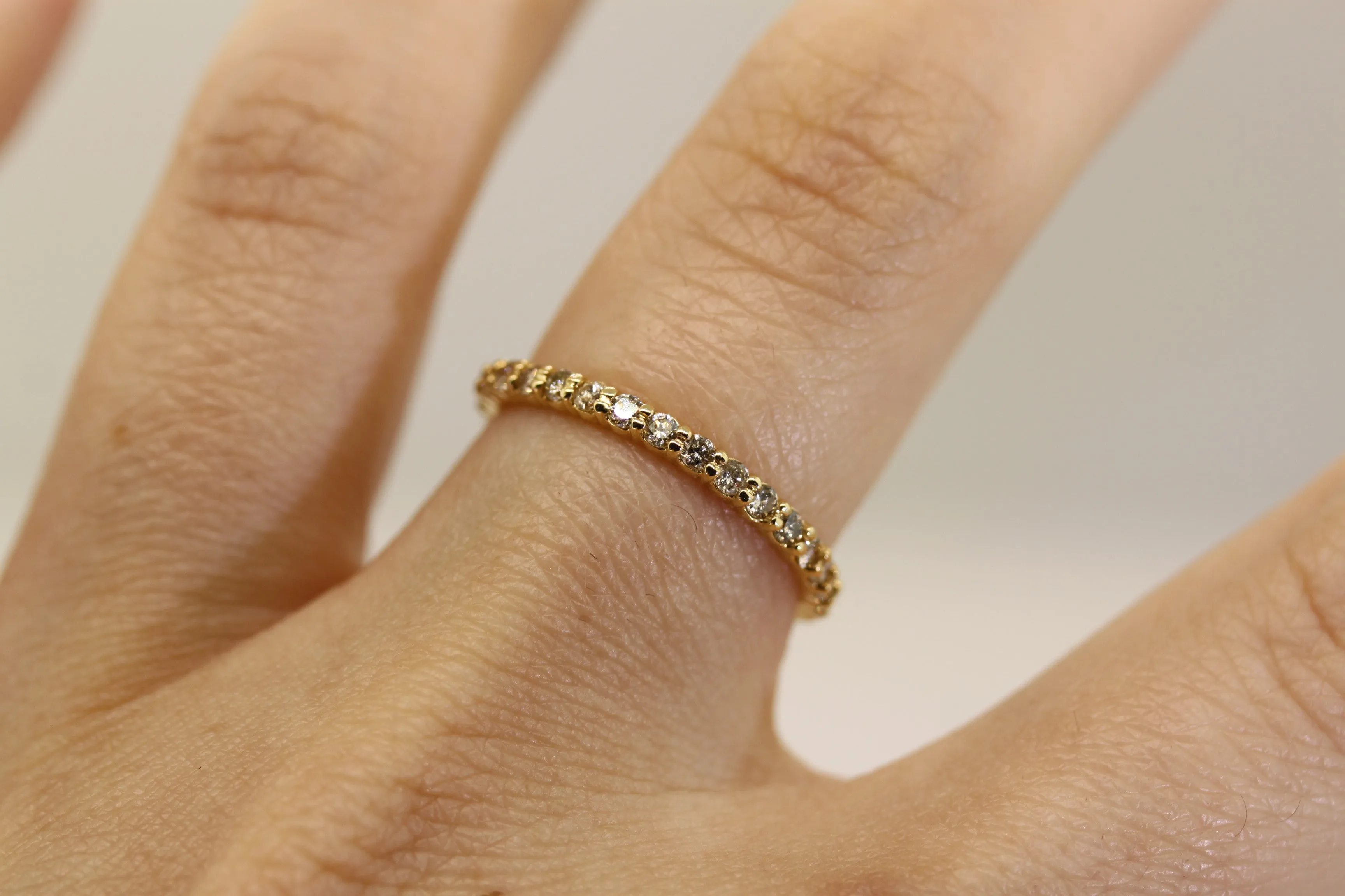 Champagne Diamond Eternity Band