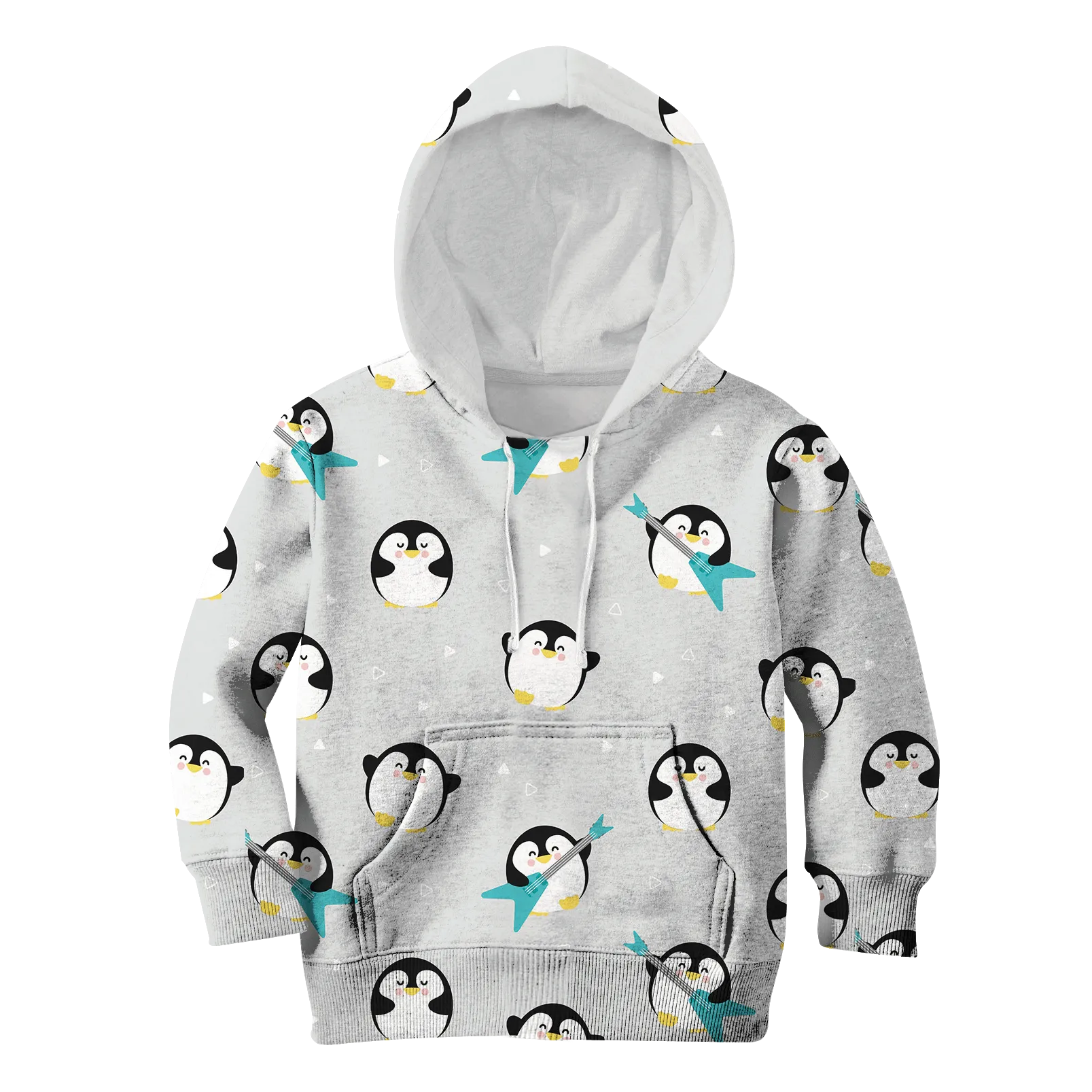Chubby Penguin Playing Music Custom Cosplay Kid Hoodie