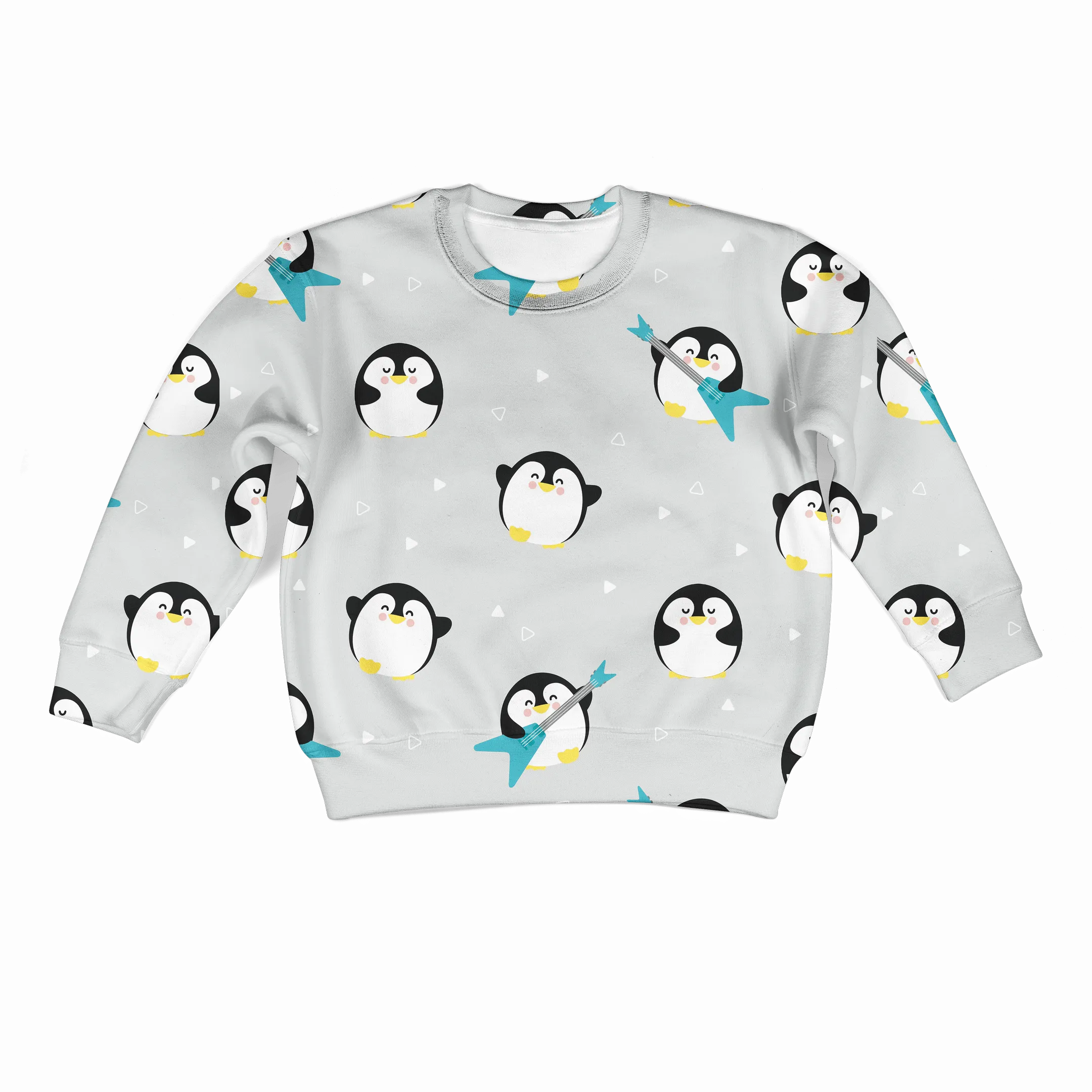 Chubby Penguin Playing Music Custom Cosplay Kid Hoodie